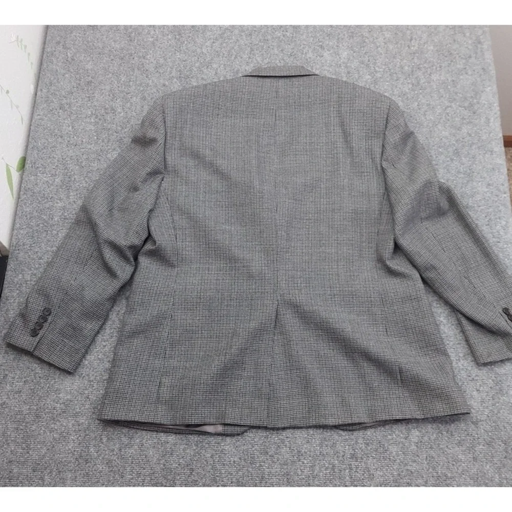 LRL Ralph Lauren Blazer Jacket Men 42 Short Gray Herringbone 2 Button Notch Wool